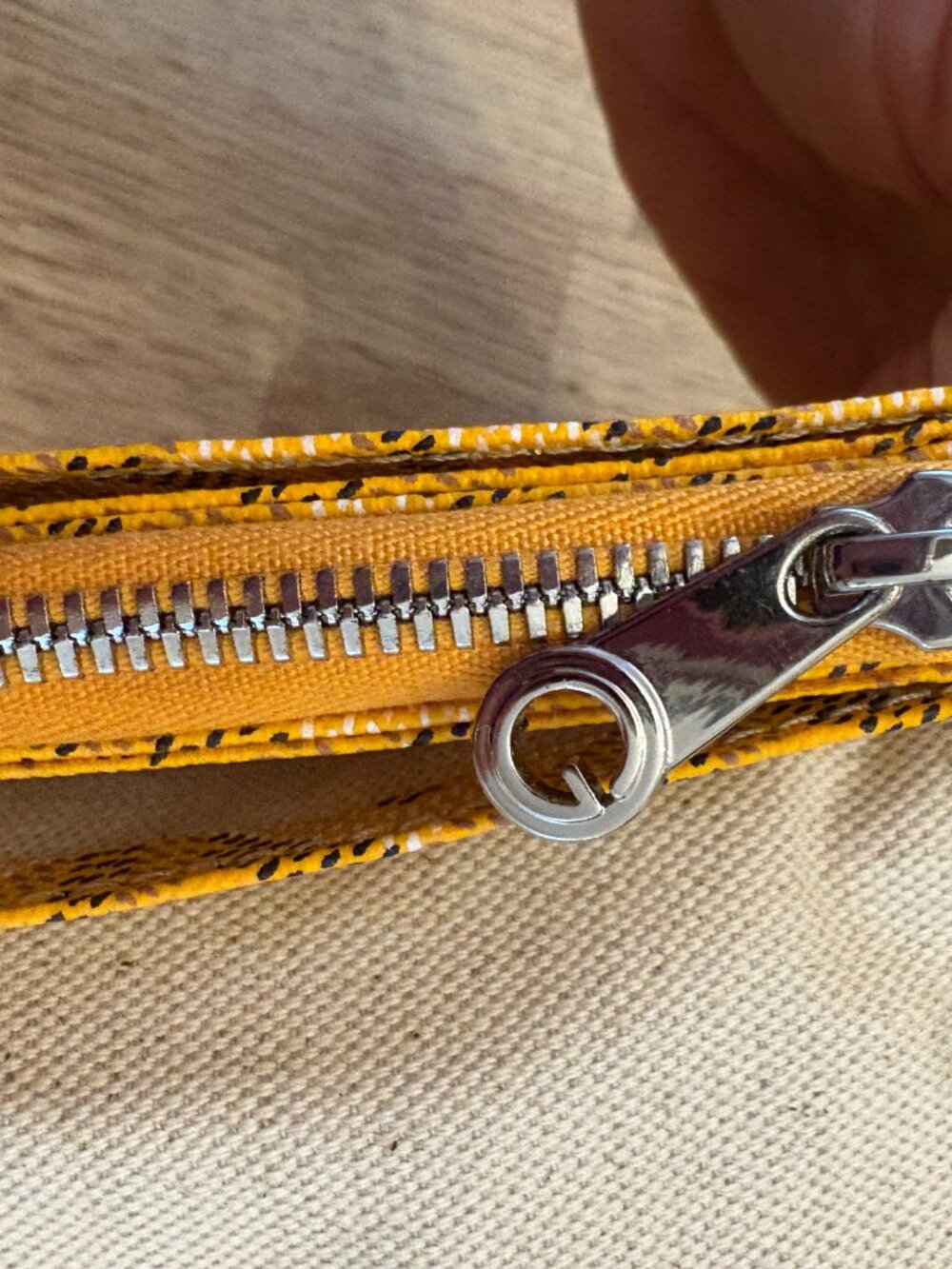 Goyard Plumet Pouch Wallet Yellow Crossbody Bag France Shoulder Strap - Picture 14 of 16